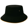 Black Gold Main Sandwich Brim Bucket Hats
